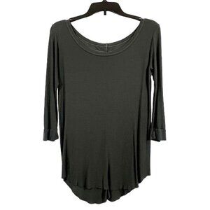 Enza Costa Black Long Sleeve Top